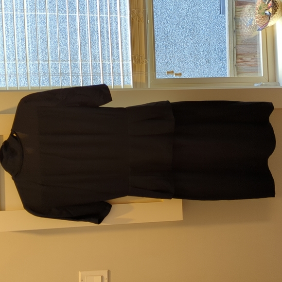BCBG Denisa peplum dress with tie neck detail - Picture 7 of 7